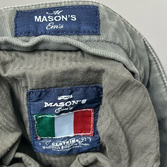 Em’s of Mason’s Italy chino pants Green stretch regular fit Size EU 54 38x33 - Picture 5 of 14